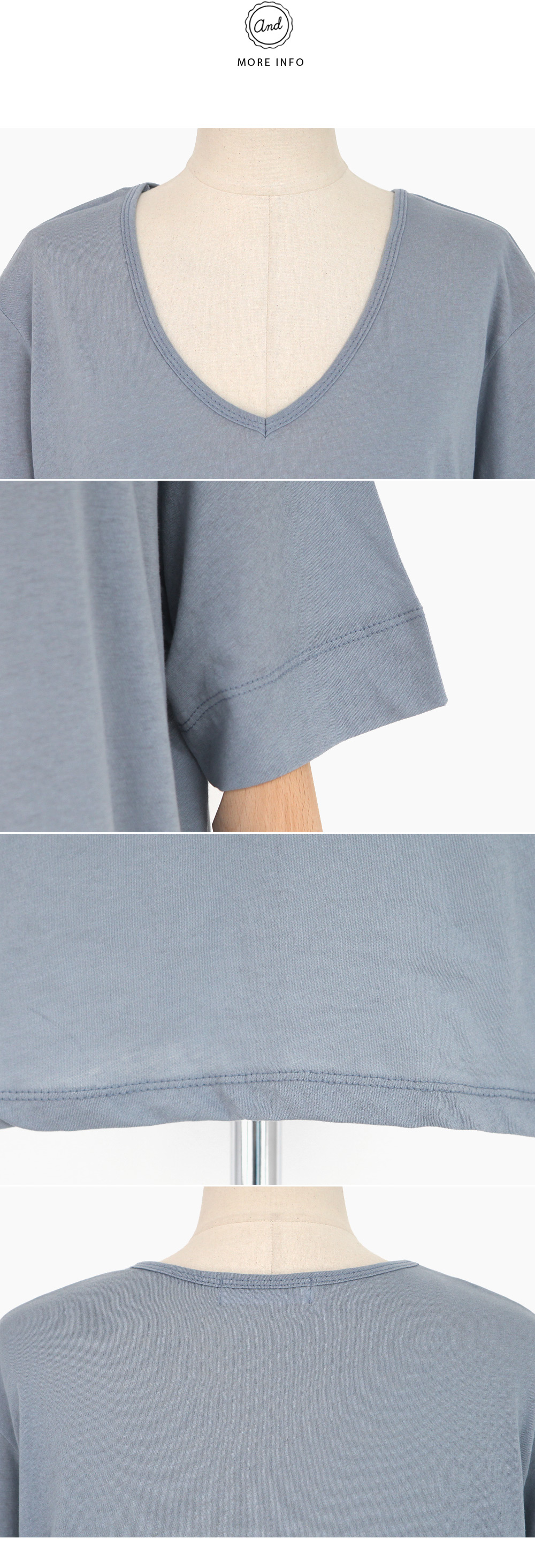 VネックコットンロングTシャツ・全5色 | DHOLIC | 詳細画像6
