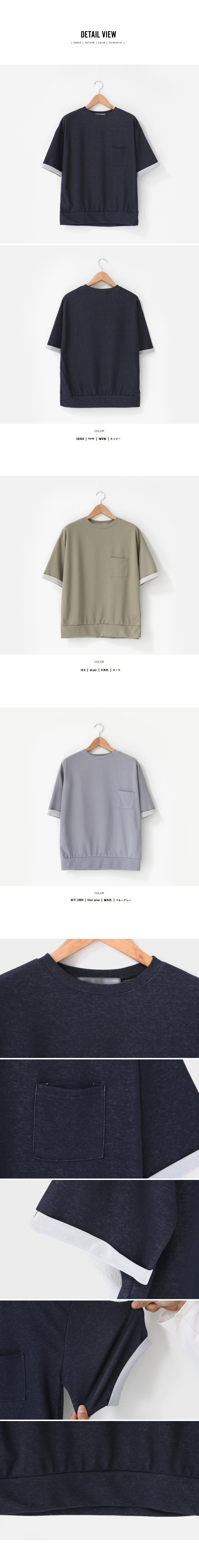 ロールアップスリーブワンポケットTシャツ・全3色 | 詳細画像6