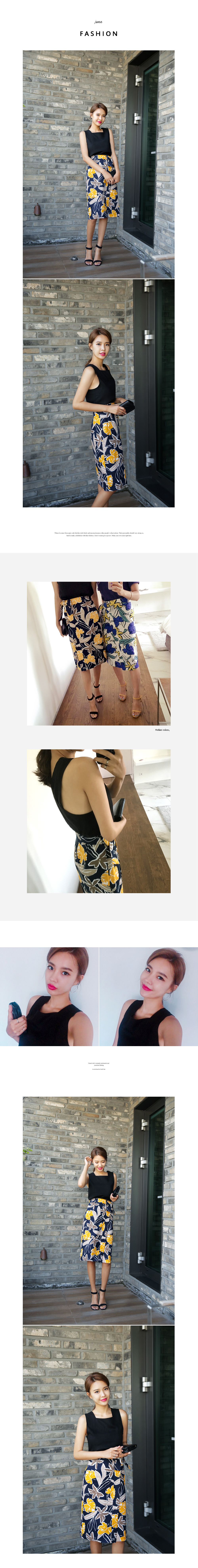 クロスバックスリーブレス&フレアラップスカートSET・全3色 | DHOLIC | 詳細画像6