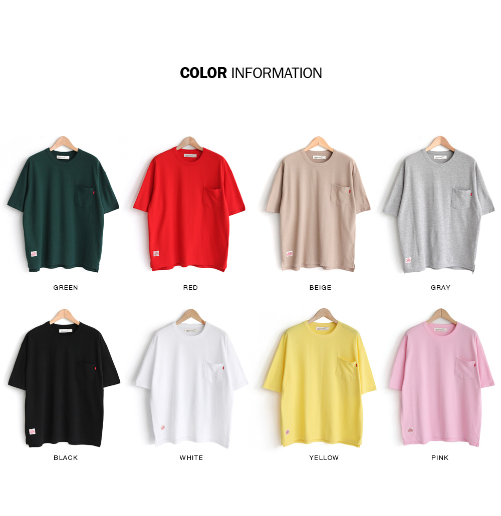 8COLORSワンポケットTシャツ・全8色 | 詳細画像2