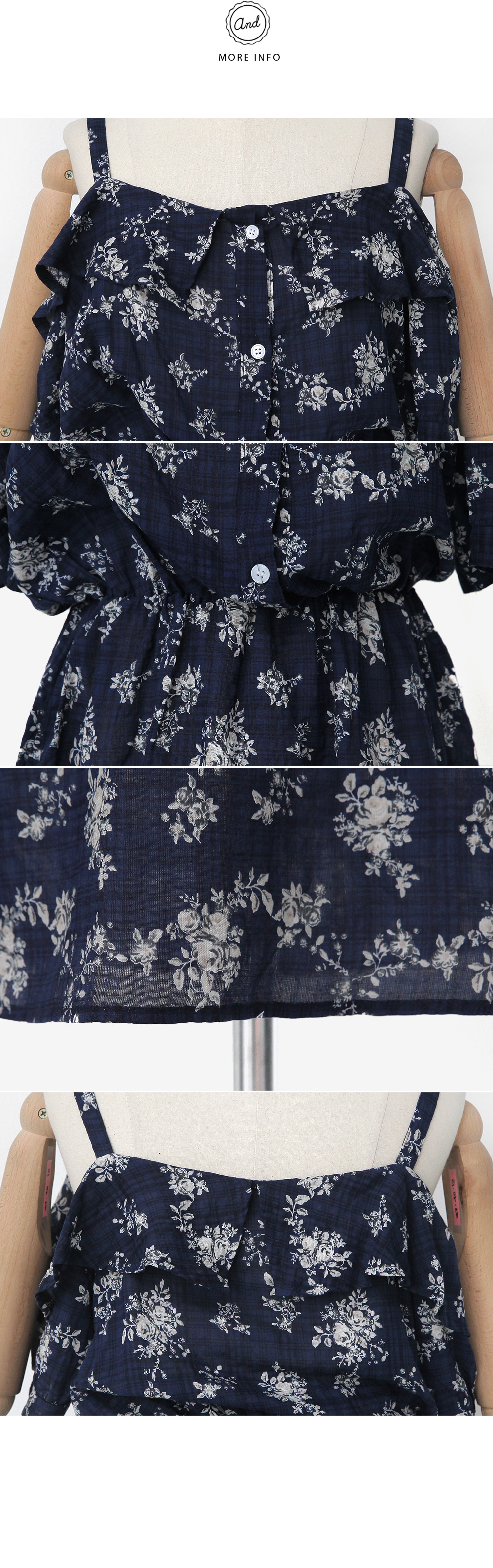 フラワーパターンオフショルダーワンピース・全2色 | DHOLIC | 詳細画像7