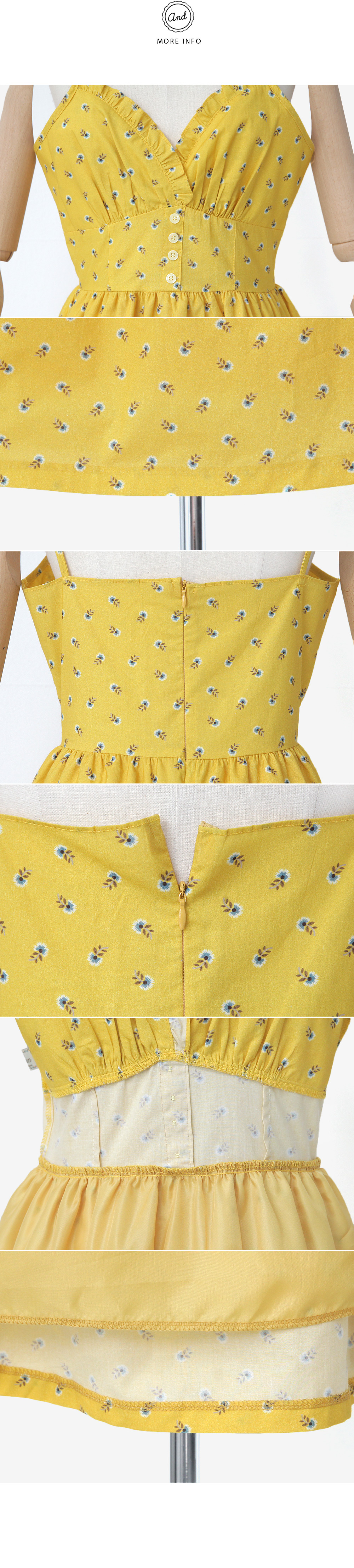 ネックフリルフラワービスチェワンピース・全3色 | DHOLIC | 詳細画像8