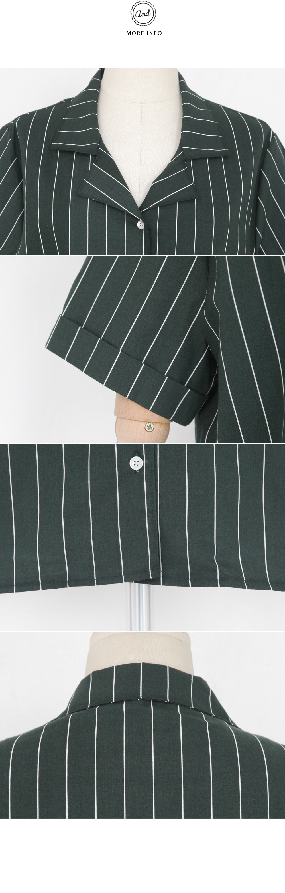 2TYPEロールアップスリーブオープンカラーシャツ・全4色 | DHOLIC | 詳細画像7