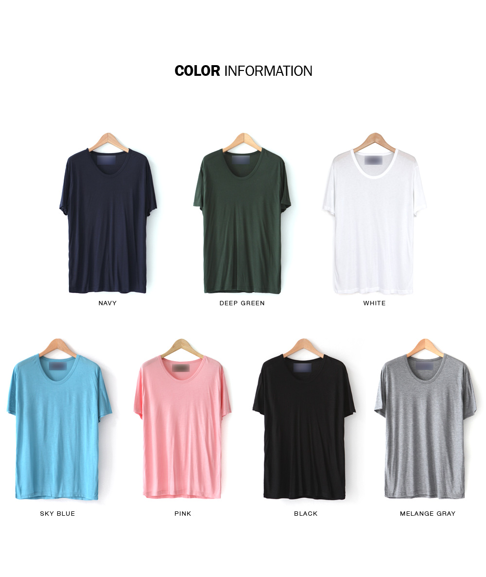 7COLORSオーバーサイズUネックTシャツ・全7色 | 詳細画像2