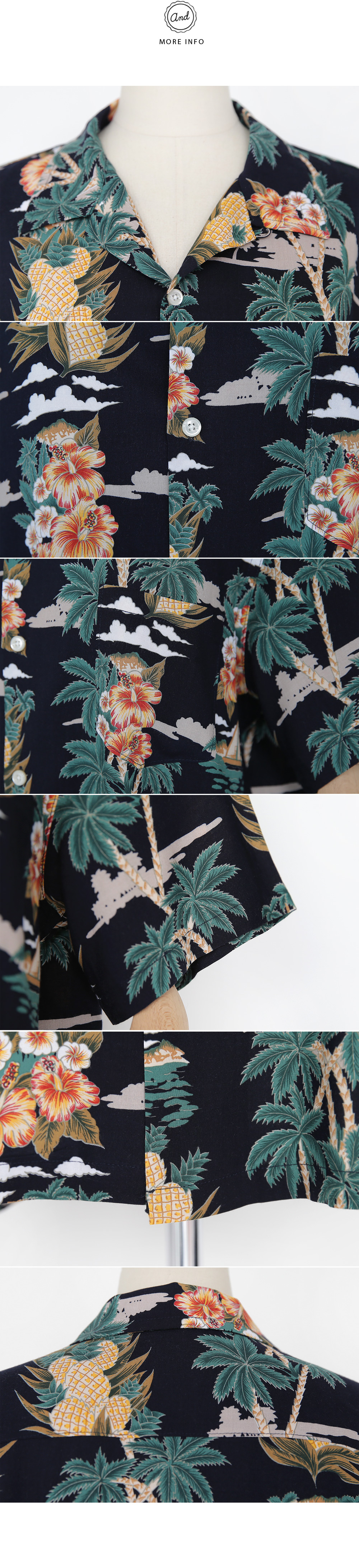 2TYPEハワイアンプリントシャツ・全3色 | DHOLIC | 詳細画像9