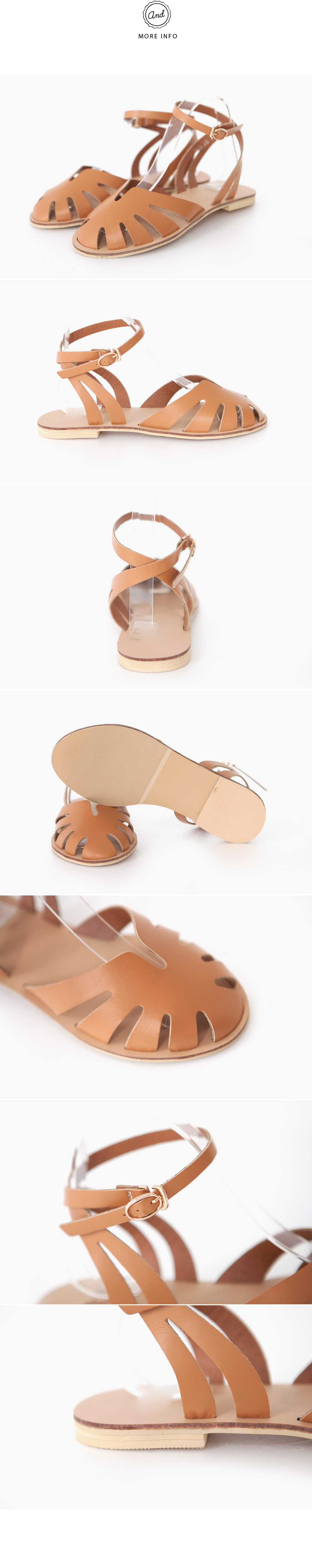 カットアウトアンクルストラップフラットサンダル・全3色 | DHOLIC | 詳細画像10