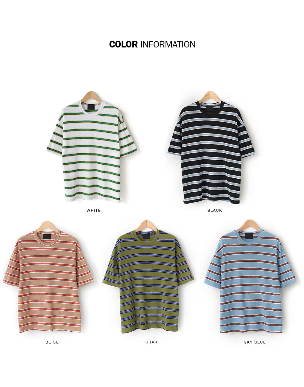 カラーボーダーボクシーTシャツ・全5色 | 詳細画像2