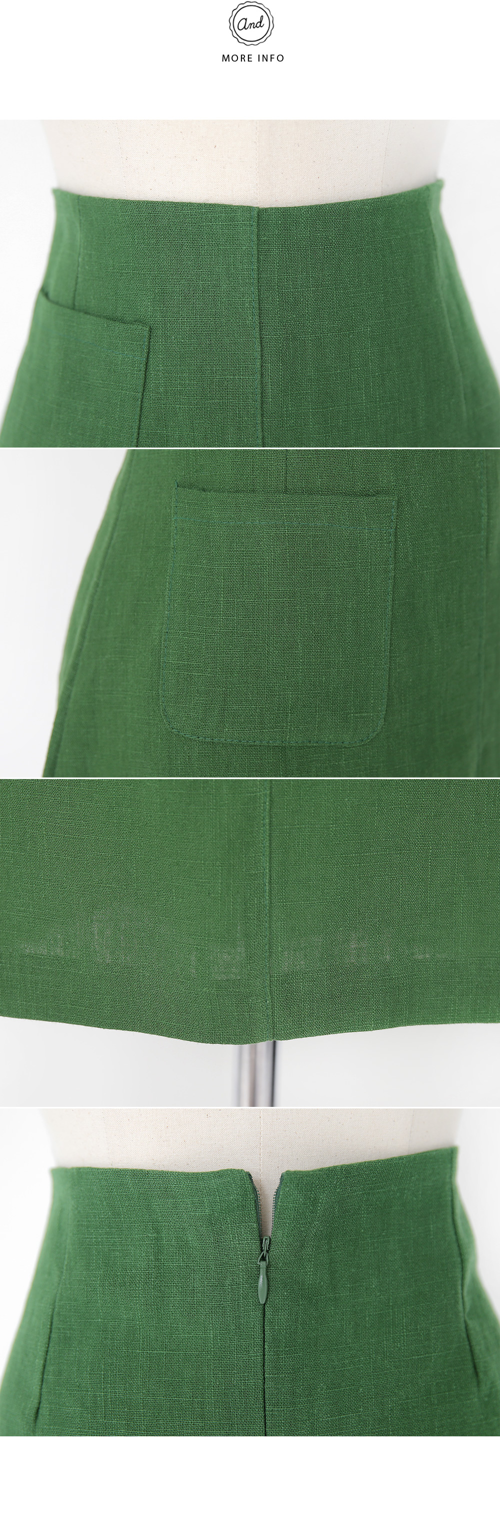 リネン素材ハイウエストフレアミニスカート・全3色 | DHOLIC | 詳細画像11