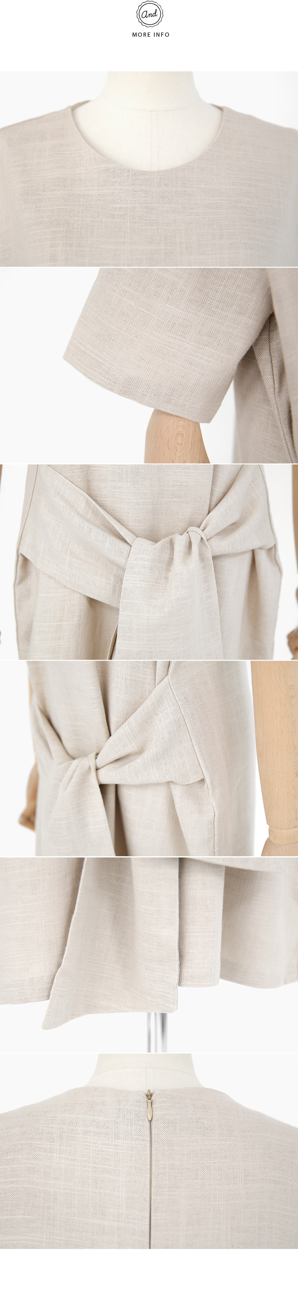 リネン混ウエストタイミニワンピース・全3色 | DHOLIC | 詳細画像6