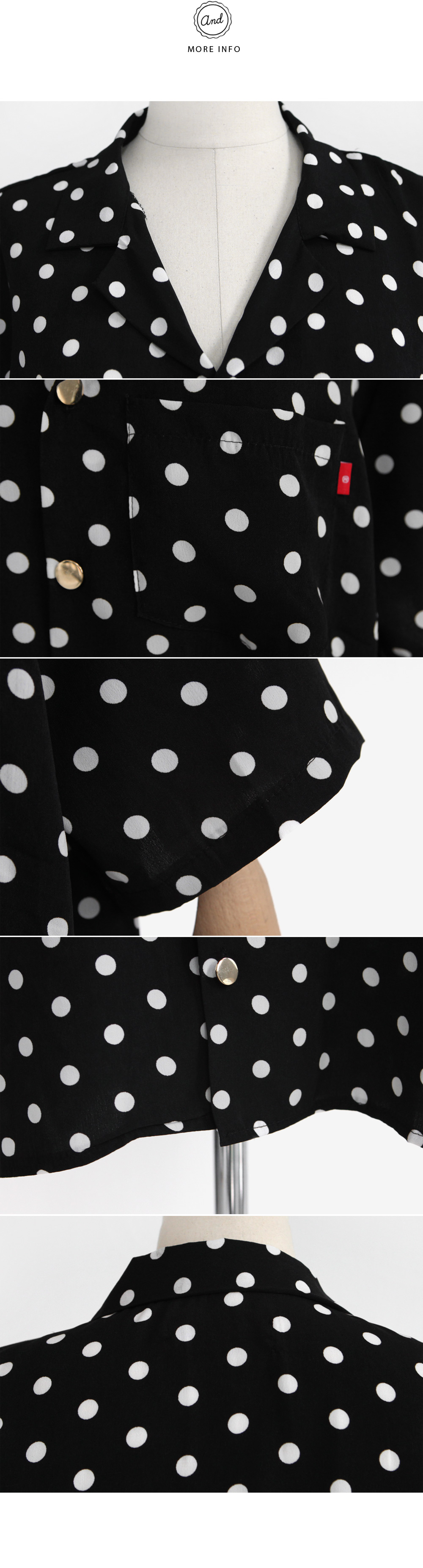 オープンカラードットパターンビッグシャツ・全2色 | DHOLIC | 詳細画像7