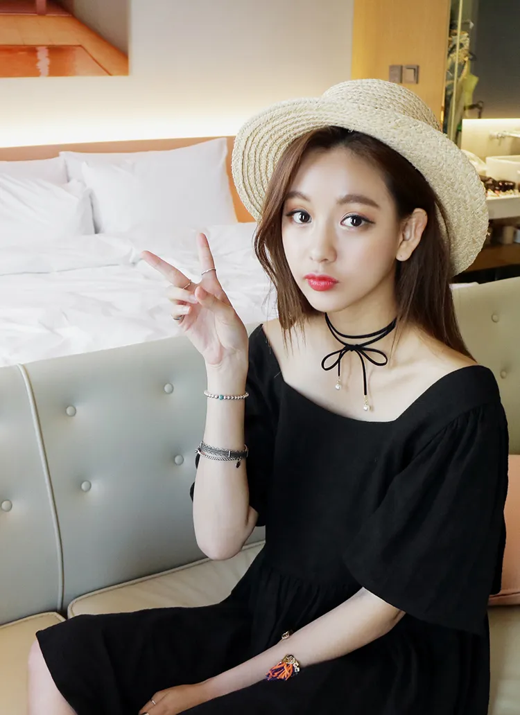 スクエアネックフレアワンピース・全2色 | DHOLIC | 詳細画像1