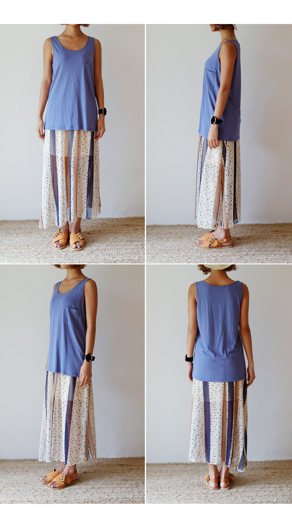 ワンポケットラウンドネックスリーブレス・全3色 | DHOLIC | 詳細画像4