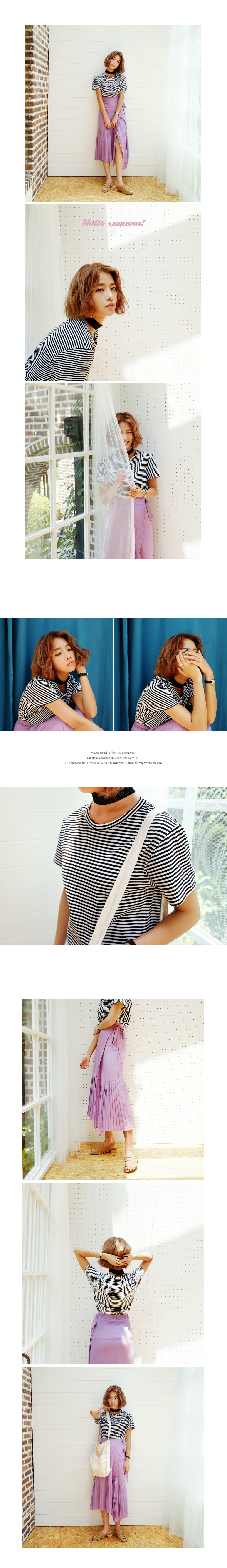 ベーシックボーダーTシャツ・全3色 | DHOLIC | 詳細画像2