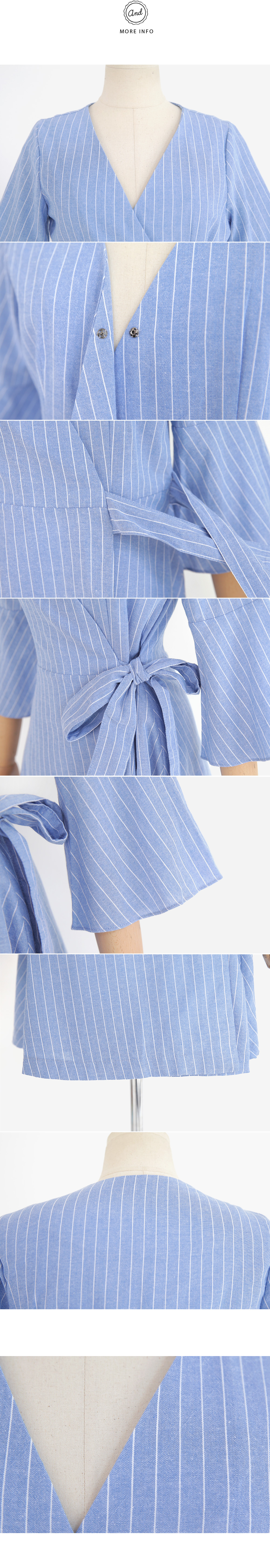 ストライプラップフレアワンピース・全2色 | DHOLIC | 詳細画像6