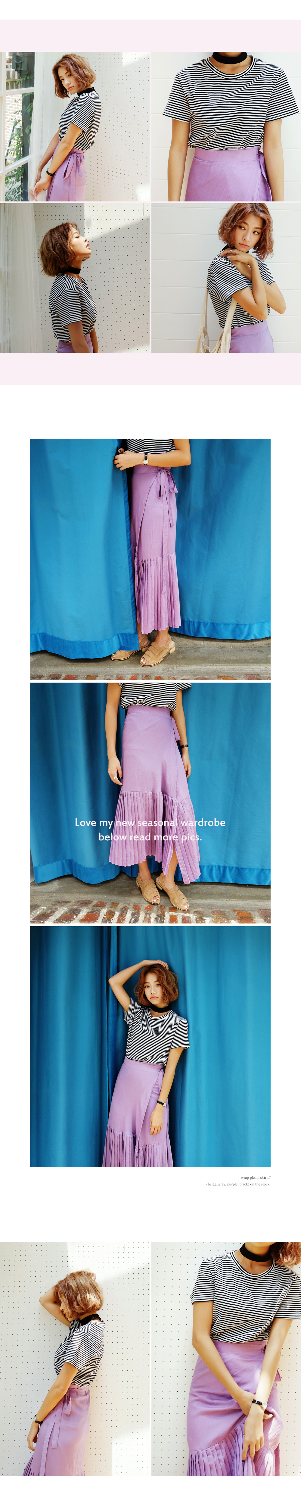 プリーツヘムラップロングスカート・全4色 | DHOLIC | 詳細画像3