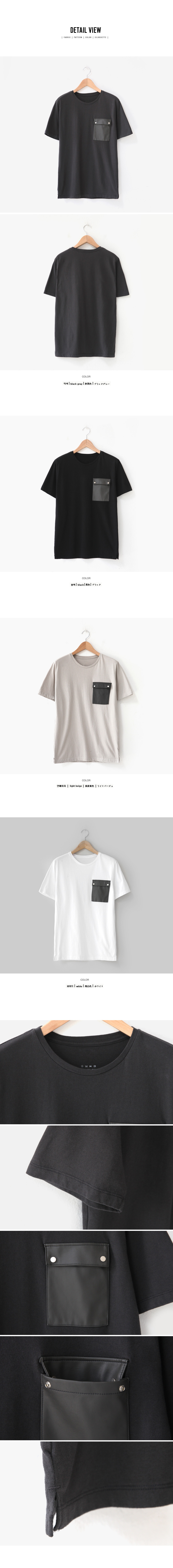フェイクレザーフラップポケットTシャツ・全4色 | 詳細画像6