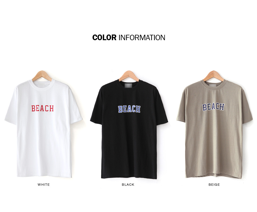 BEACHロゴコットンTシャツ・全3色 | 詳細画像2