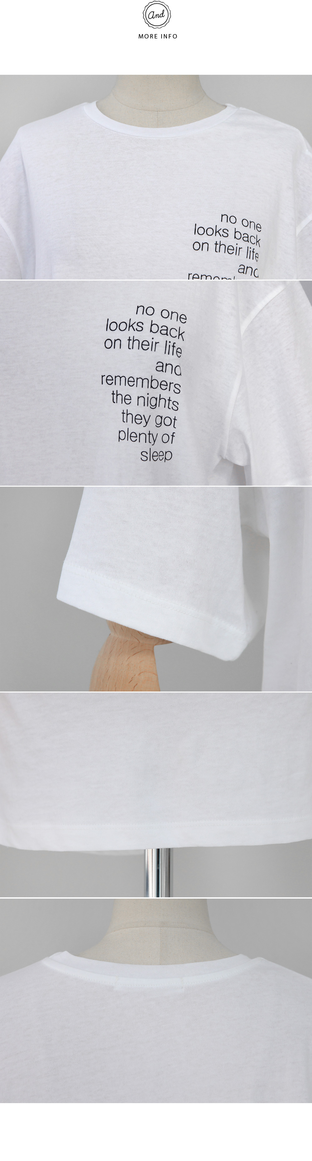 英字レタリングコットンTシャツ・全2色 | DHOLIC | 詳細画像6