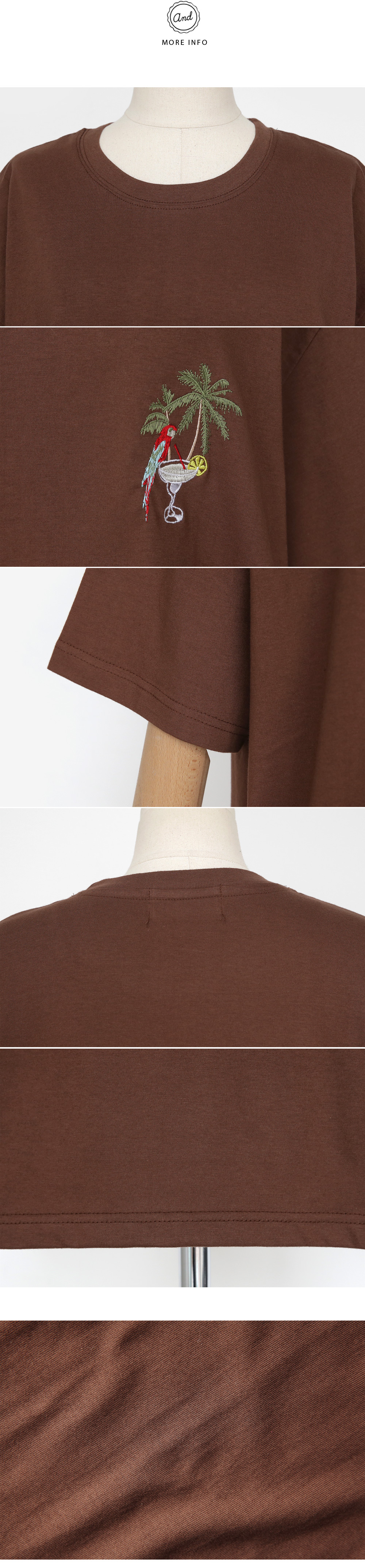 バード刺繍ボクシーTシャツ・全3色 | DHOLIC | 詳細画像7