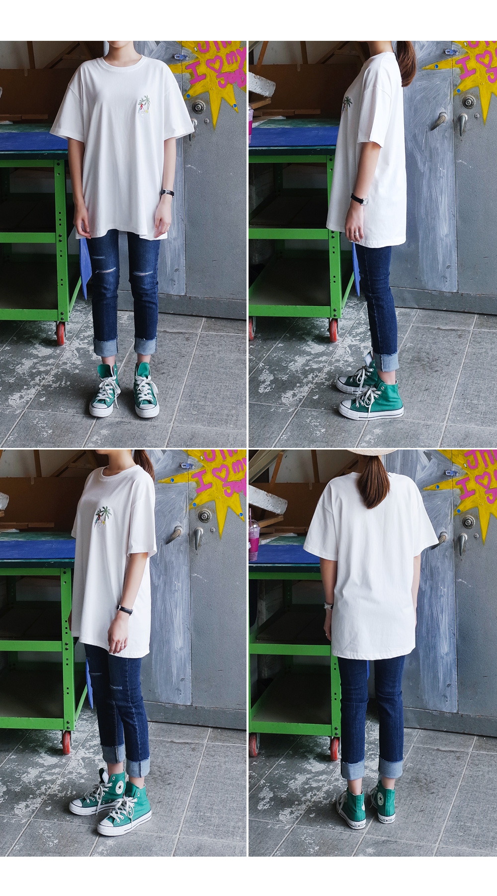 バード刺繍ボクシーTシャツ・全3色 | DHOLIC | 詳細画像6