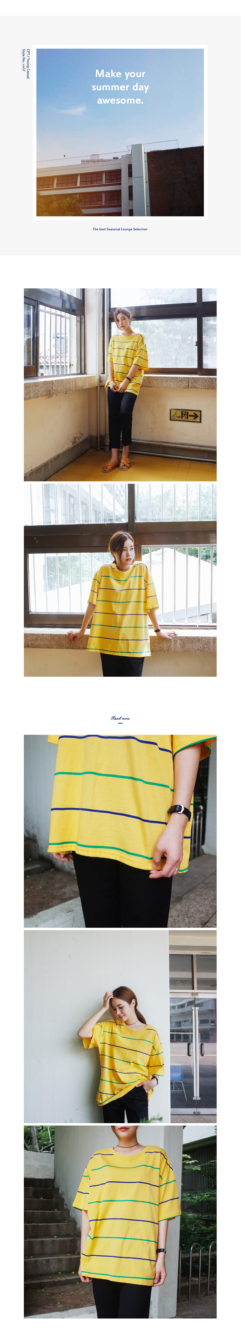 マルチカラーピンボーダーTシャツ・全4色 | DHOLIC | 詳細画像5