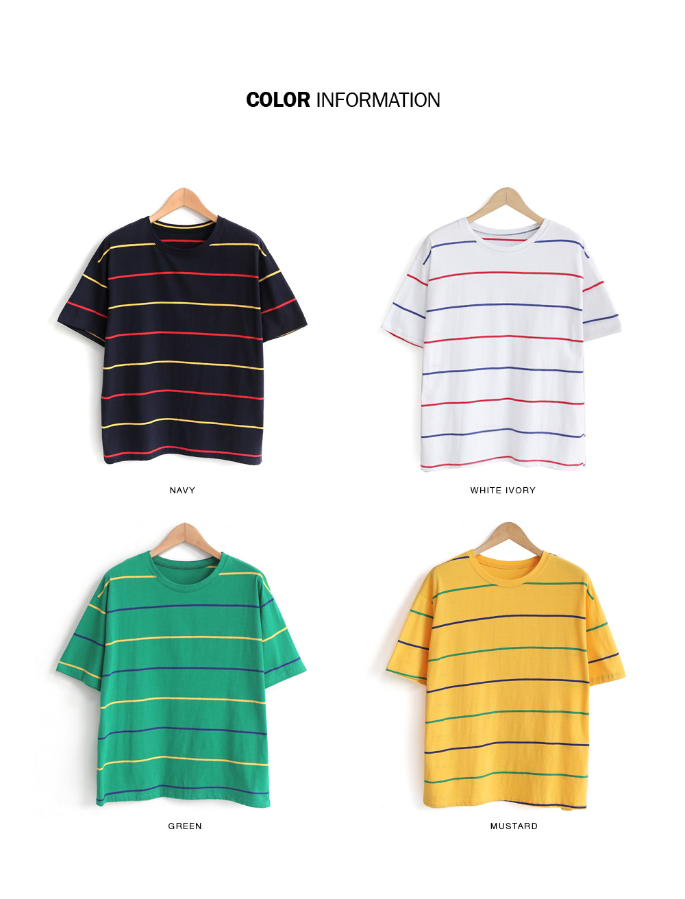 マルチカラーピンボーダーTシャツ・全4色 | 詳細画像2