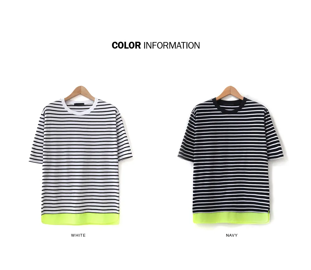 ネオンカラーヘムボーダーTシャツ・全2色 | 詳細画像2