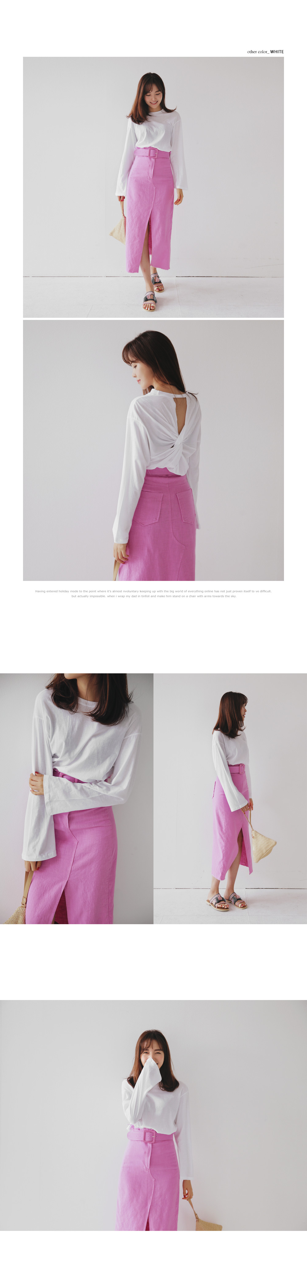 バックツイストロングスリーブTシャツ・全3色 | DHOLIC PLUS | 詳細画像5