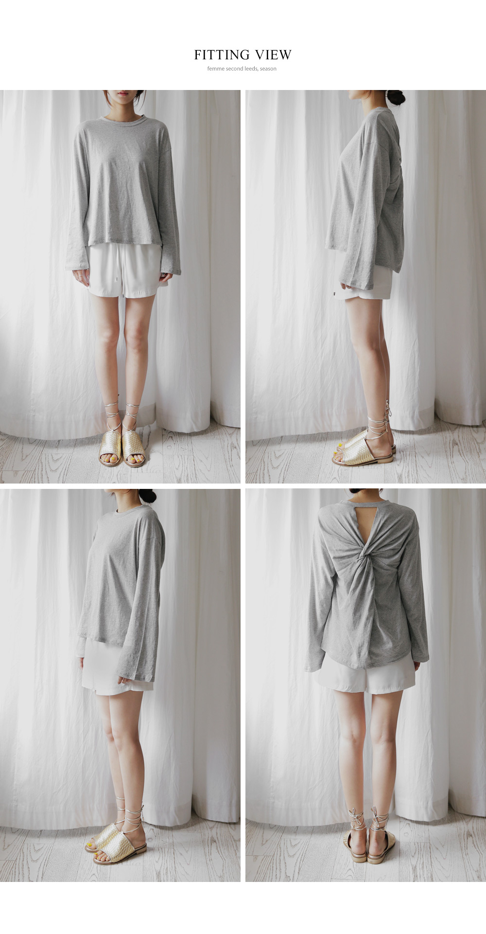 バックツイストロングスリーブTシャツ・全3色 | DHOLIC PLUS | 詳細画像6