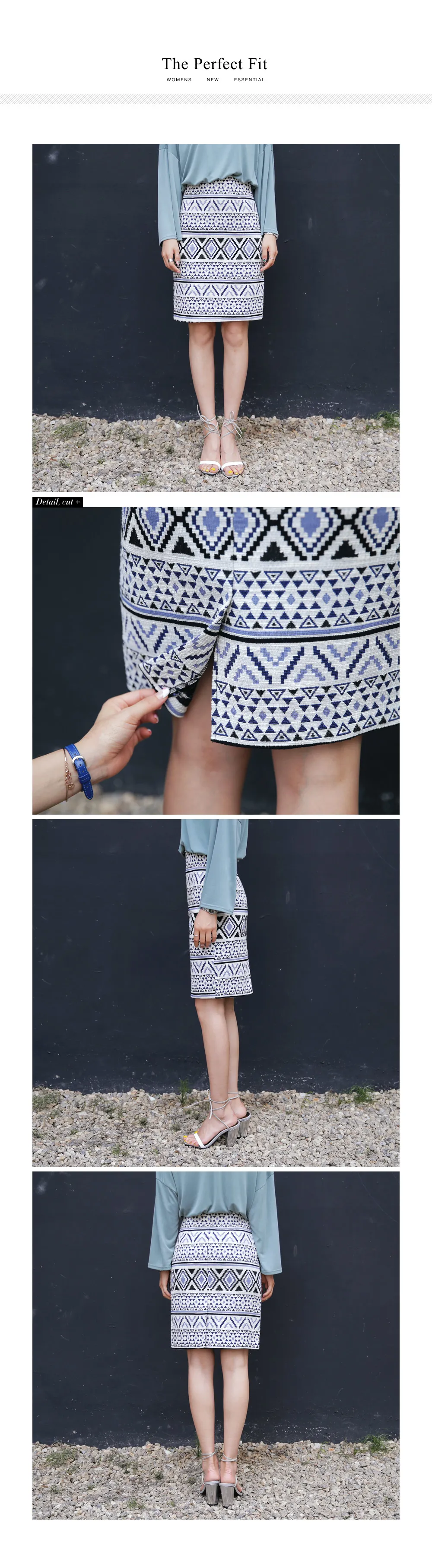 2TYPEジャガードパターンタイトスカート・全3色 | DHOLIC PLUS | 詳細画像2