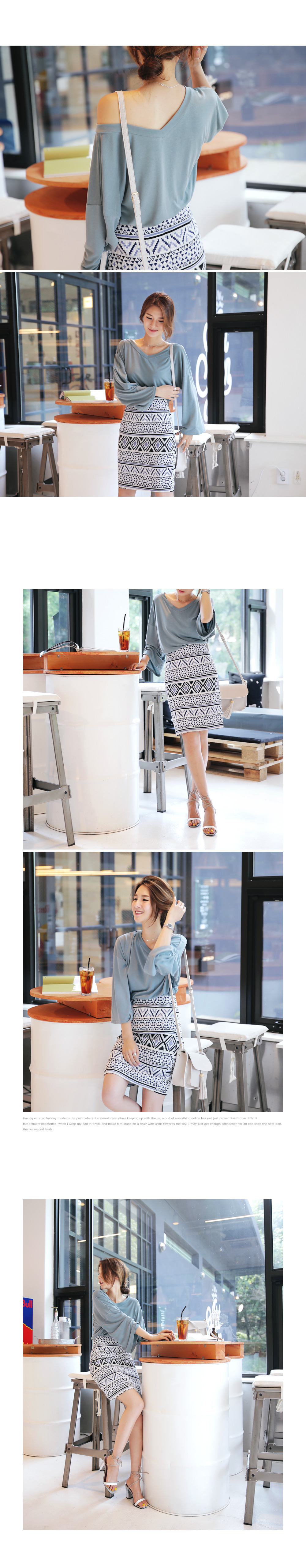 2TYPEジャガードパターンタイトスカート・全3色 | DHOLIC PLUS | 詳細画像3