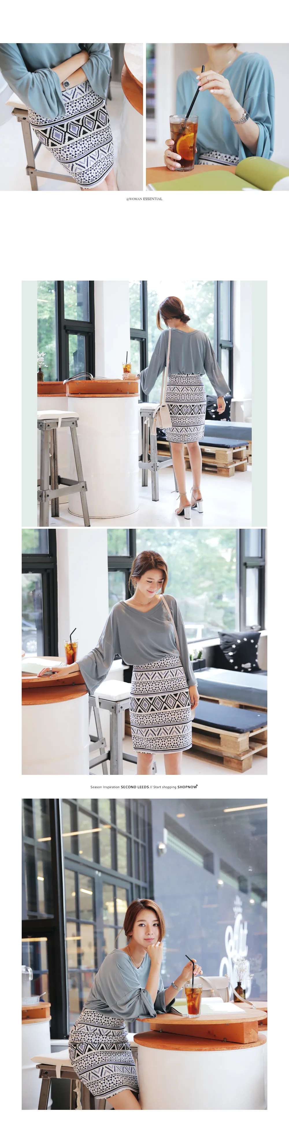 2TYPEジャガードパターンタイトスカート・全3色 | DHOLIC PLUS | 詳細画像5