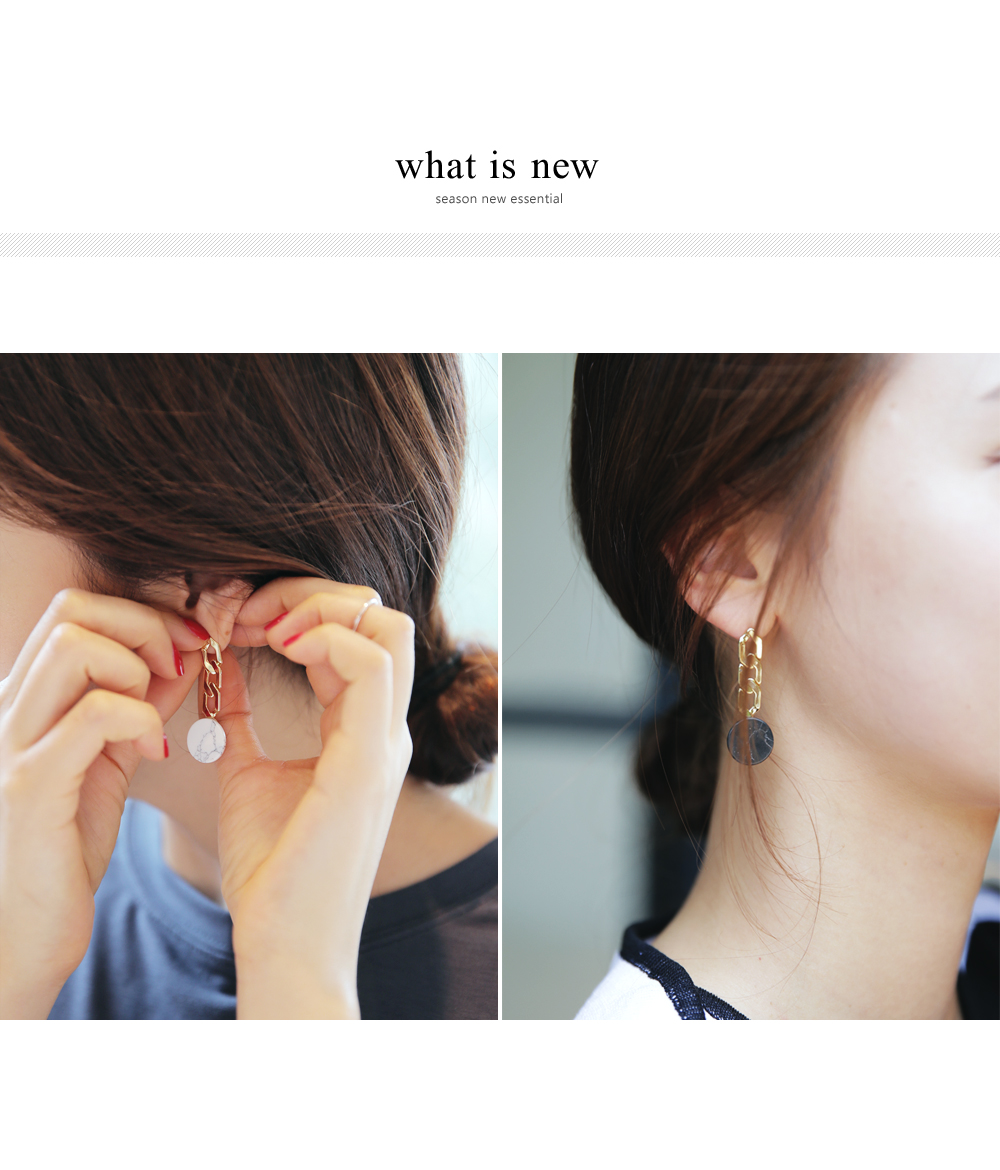 ストーンモチーフチェーンピアス・全2色 | DHOLIC PLUS | 詳細画像2