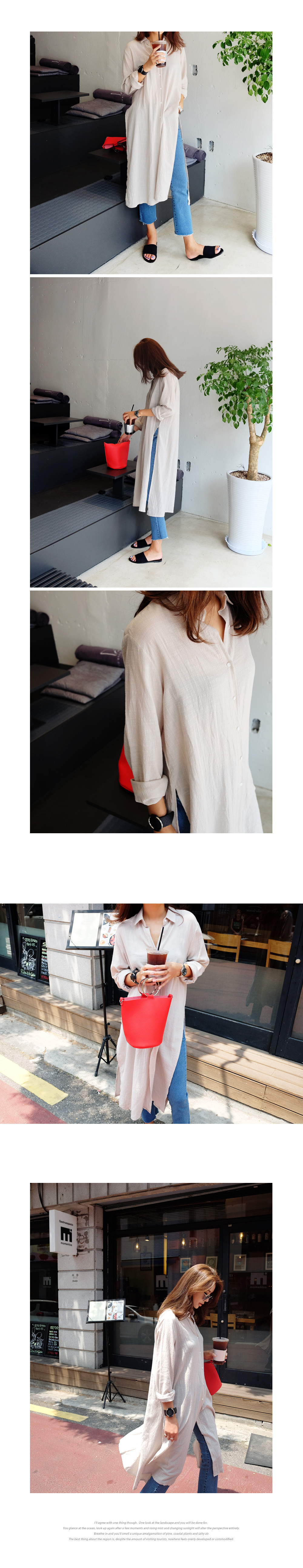 サイドスリットロングシャツ・全2色 | DHOLIC | 詳細画像4