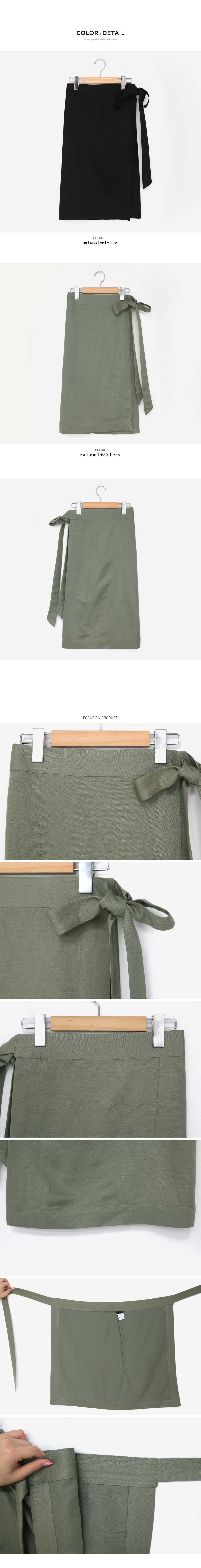 リネン混サイドオープンラップスカート・全2色 | DHOLIC PLUS | 詳細画像7