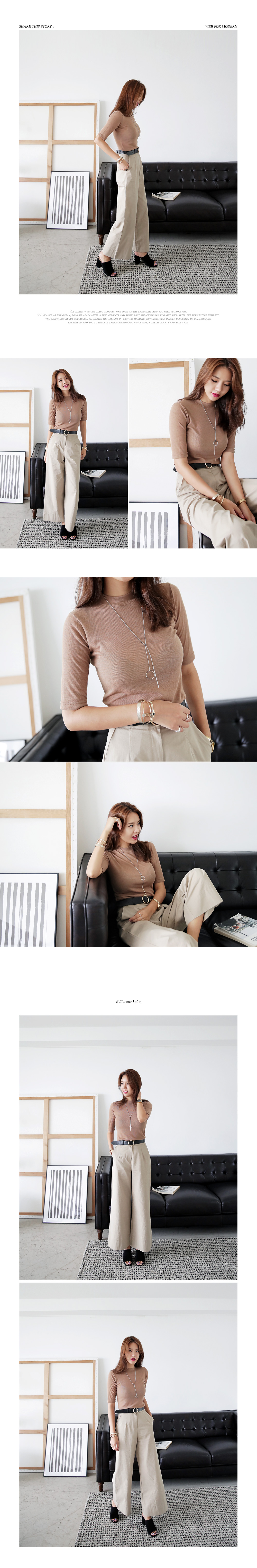 ハイネックスリムフィットTシャツ・全3色 | DHOLIC | 詳細画像3