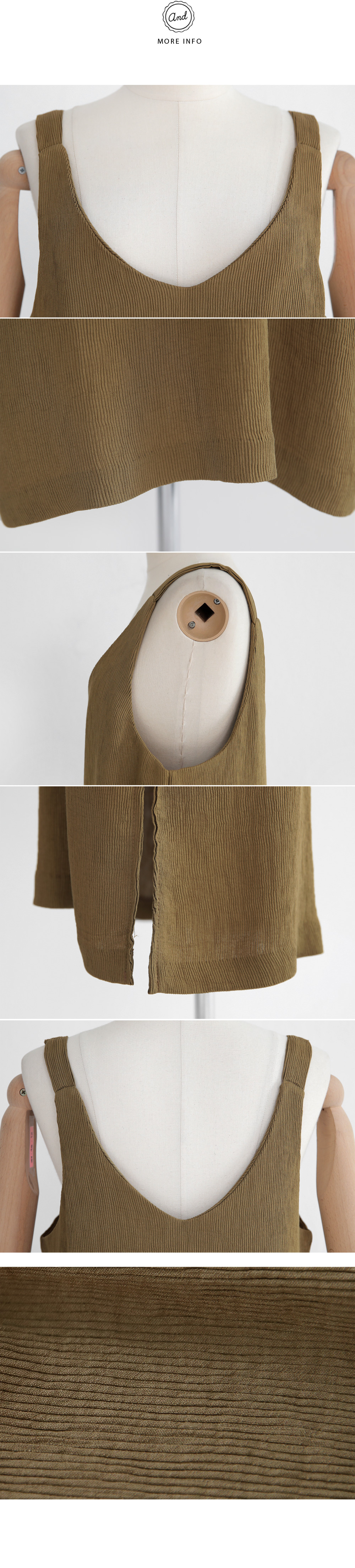 Vネックスリーブレススリットワンピース・全2色 | DHOLIC | 詳細画像7