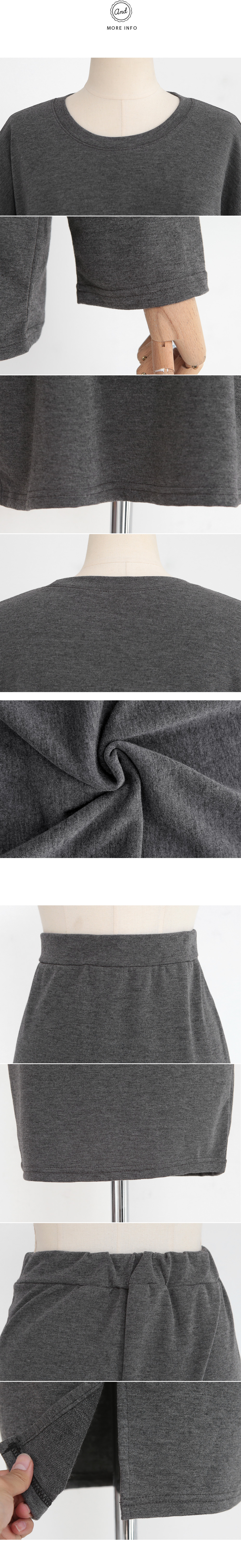 ラウンドネックTシャツ&ウエストゴムタイトスカートSET・全3色 | DHOLIC | 詳細画像7
