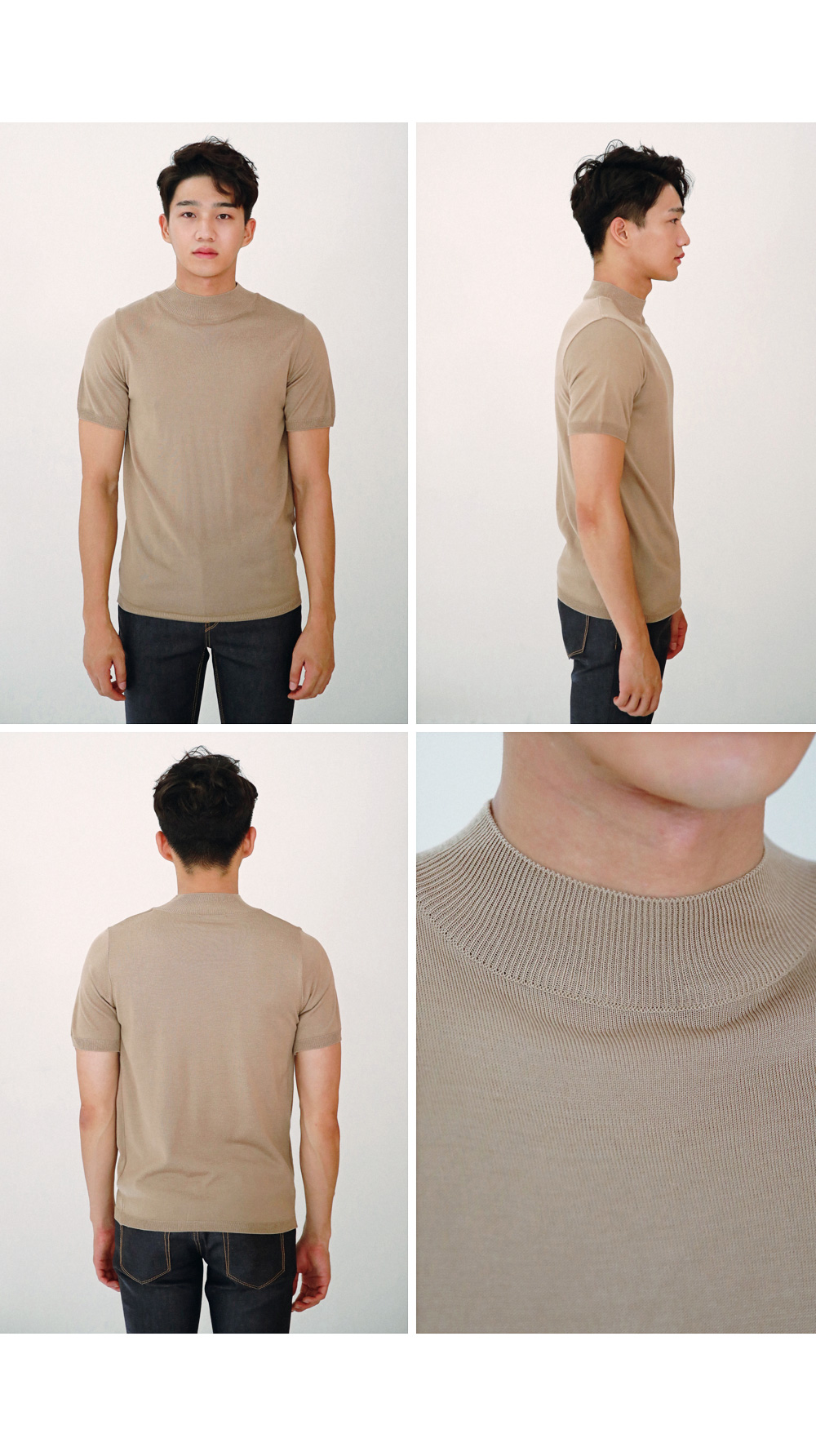 モックネックニットTシャツ・全6色 | 詳細画像6