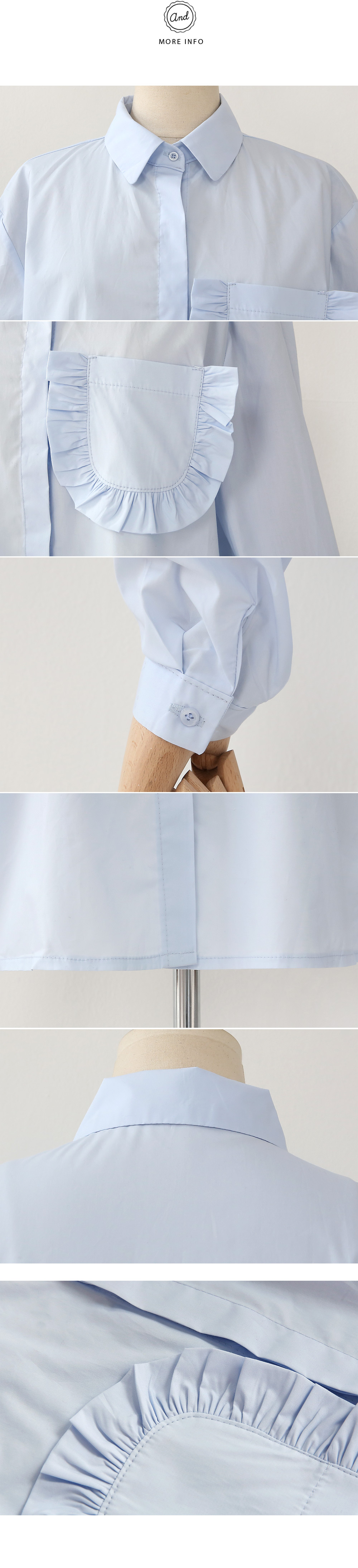 フリルワンポケットシャツ・全2色 | DHOLIC | 詳細画像7