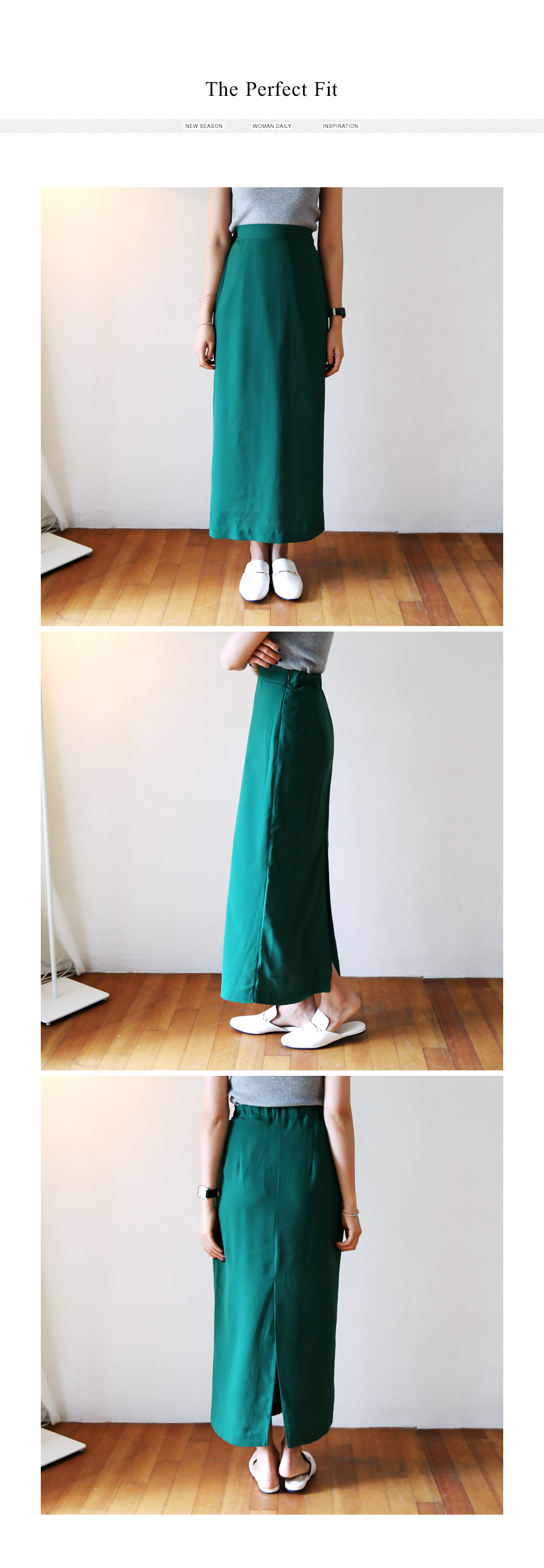 バックスリットロングスカート・全2色 | DHOLIC PLUS | 詳細画像2