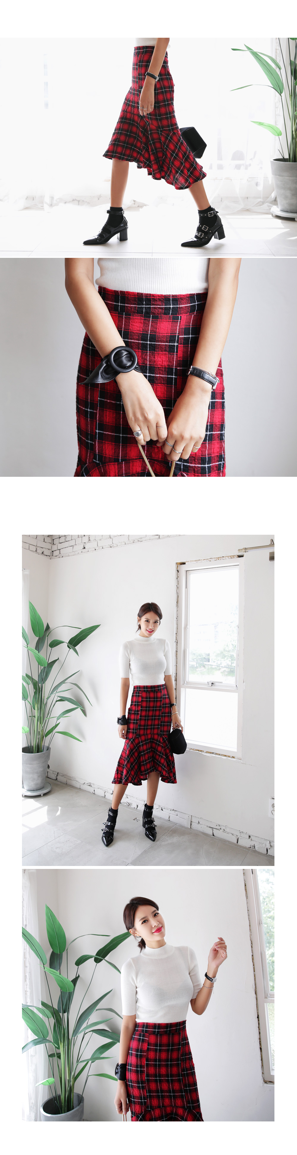 モックネックリブニットTシャツ・全5色 | DHOLIC | 詳細画像5