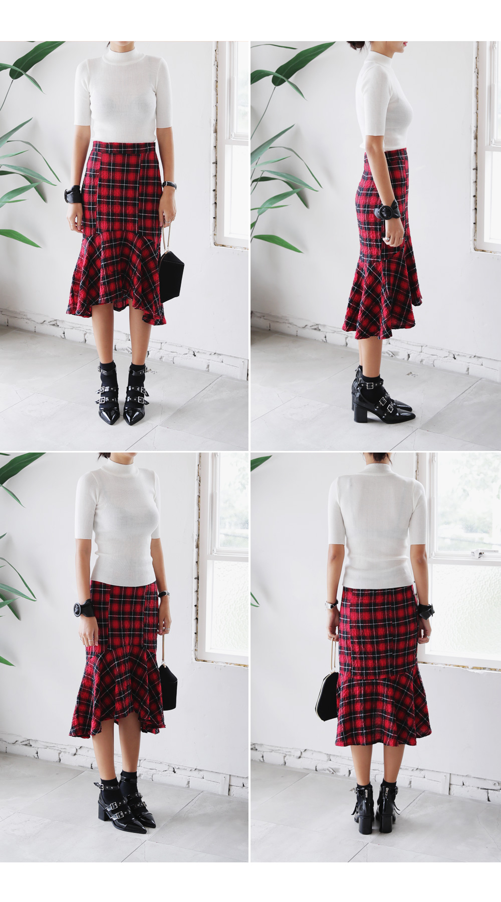 モックネックリブニットTシャツ・全5色 | DHOLIC | 詳細画像10