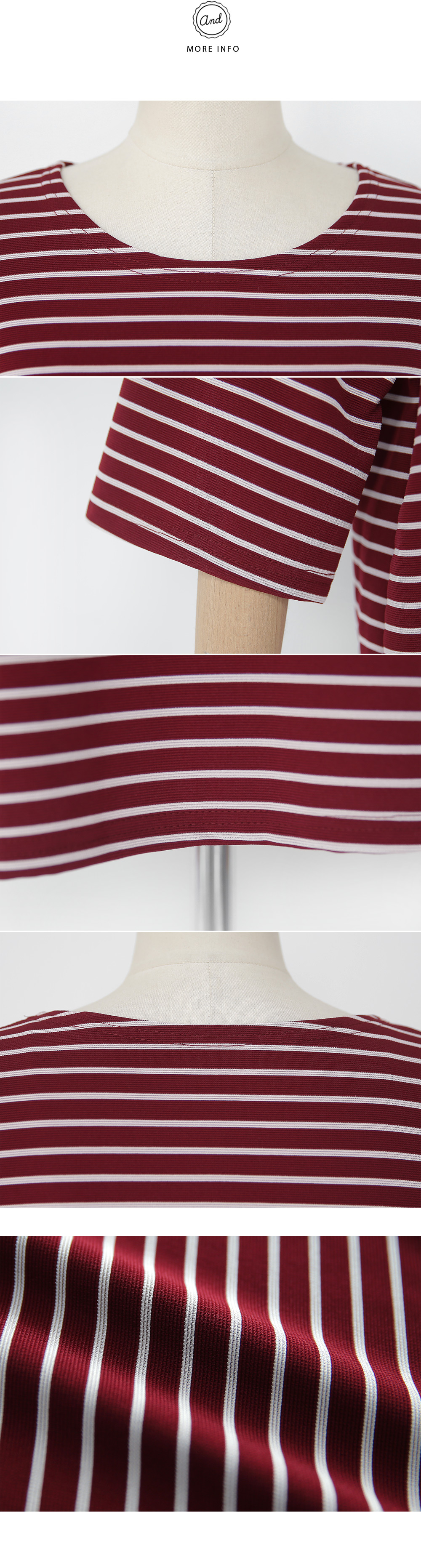 <font color=red><b>○雑誌掲載商品○</b></font>7分丈スリーブボーダーTシャツ・全4色 | DHOLIC | 詳細画像12