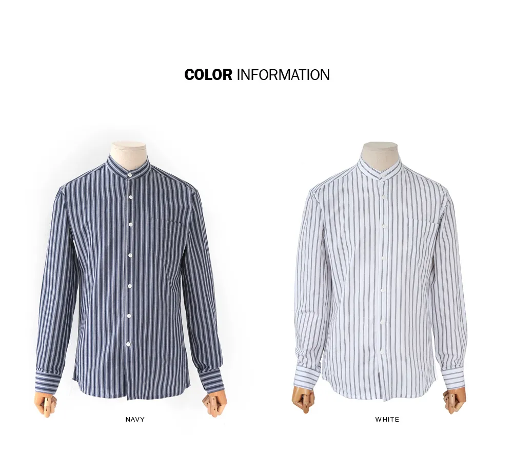 2TYPEストライプバンドカラーシャツ・全2色 | 詳細画像2