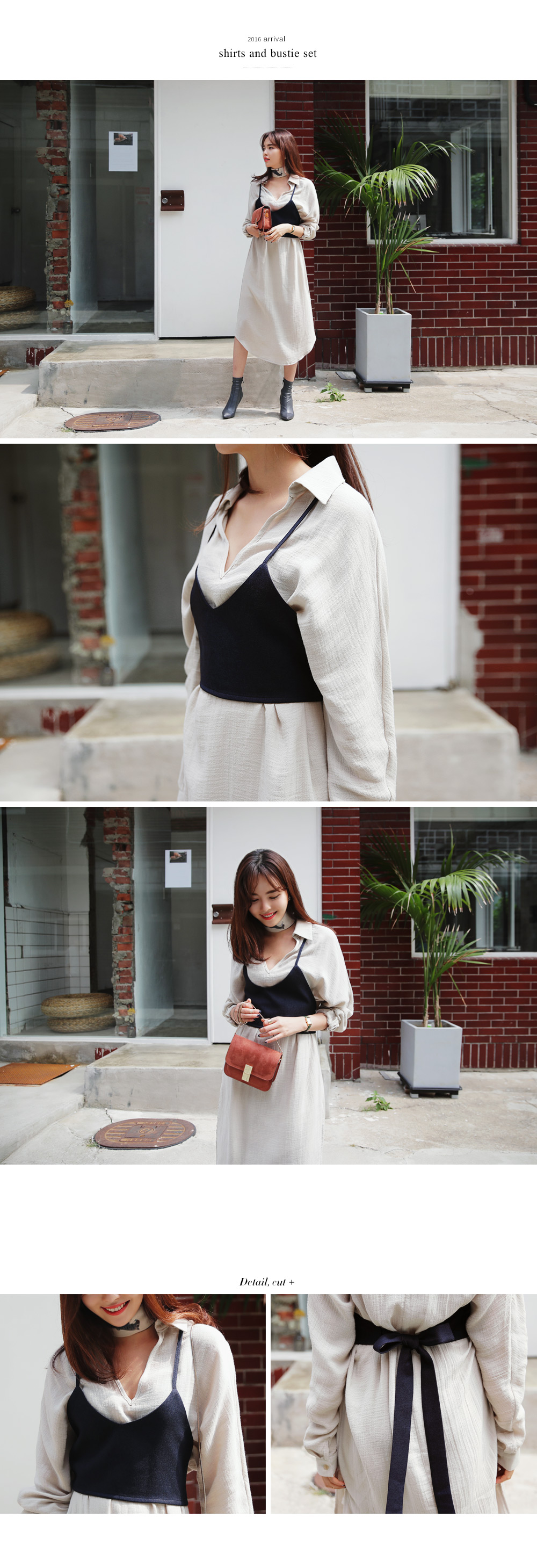 ビスチェレイヤードロングシャツ・全3色 | DHOLIC PLUS | 詳細画像3