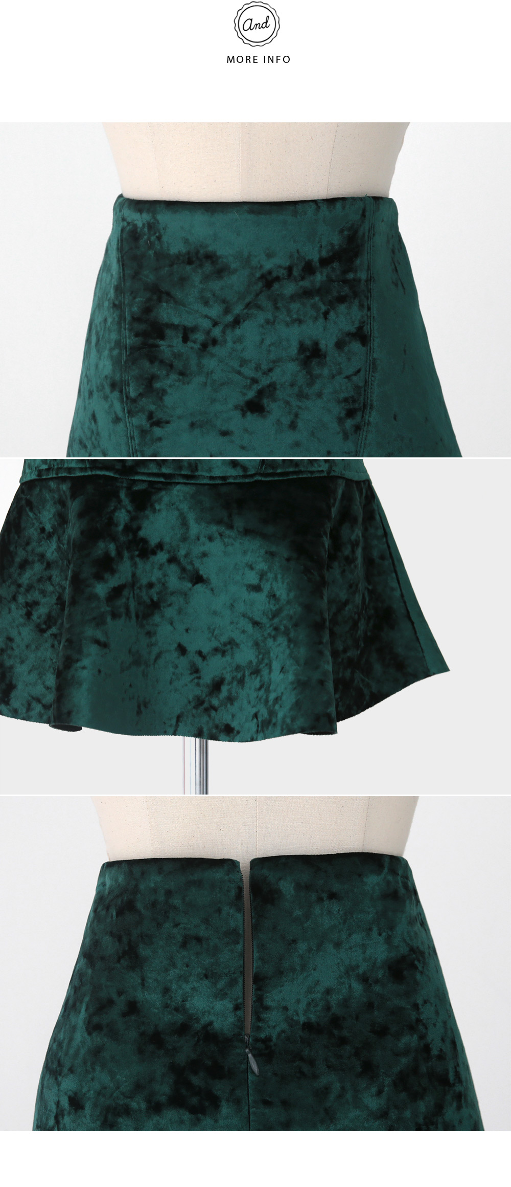 フレアヘムベロアミニスカート・全2色 | DHOLIC | 詳細画像7