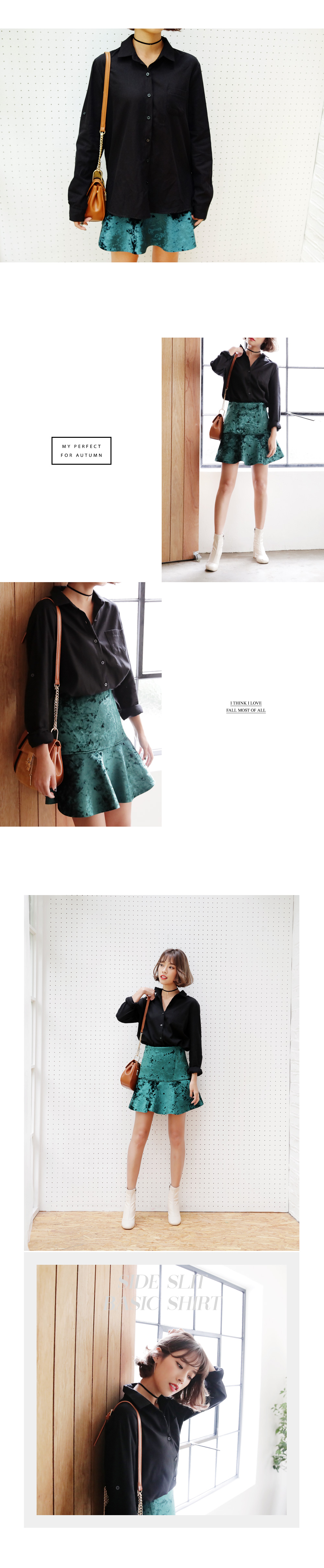 フレアヘムベロアミニスカート・全2色 | DHOLIC | 詳細画像5