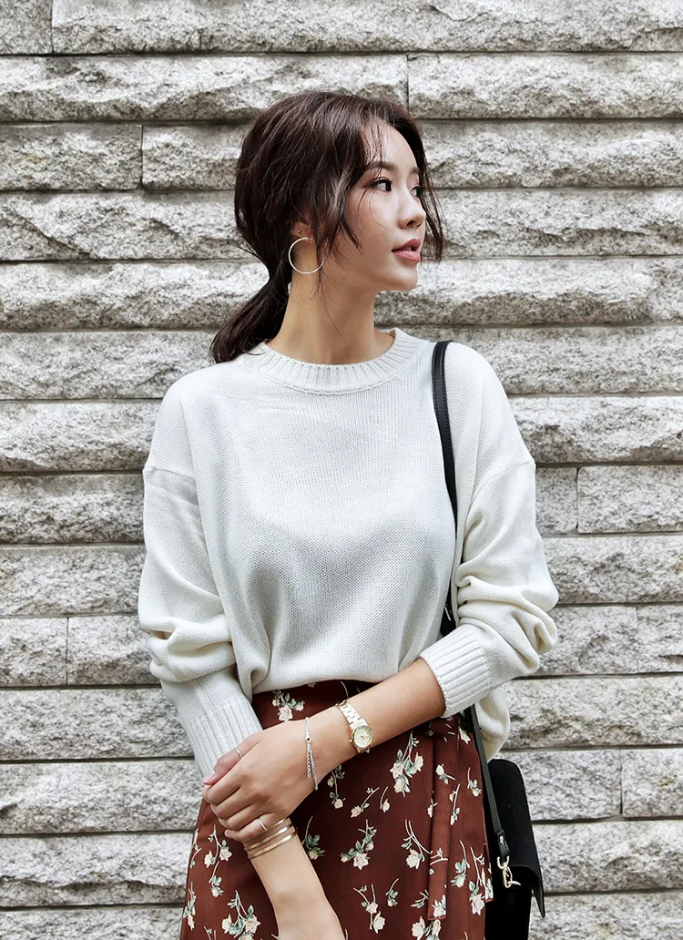 ドロップショルダーニットプルオーバー･全4色 | DHOLIC | 詳細画像1