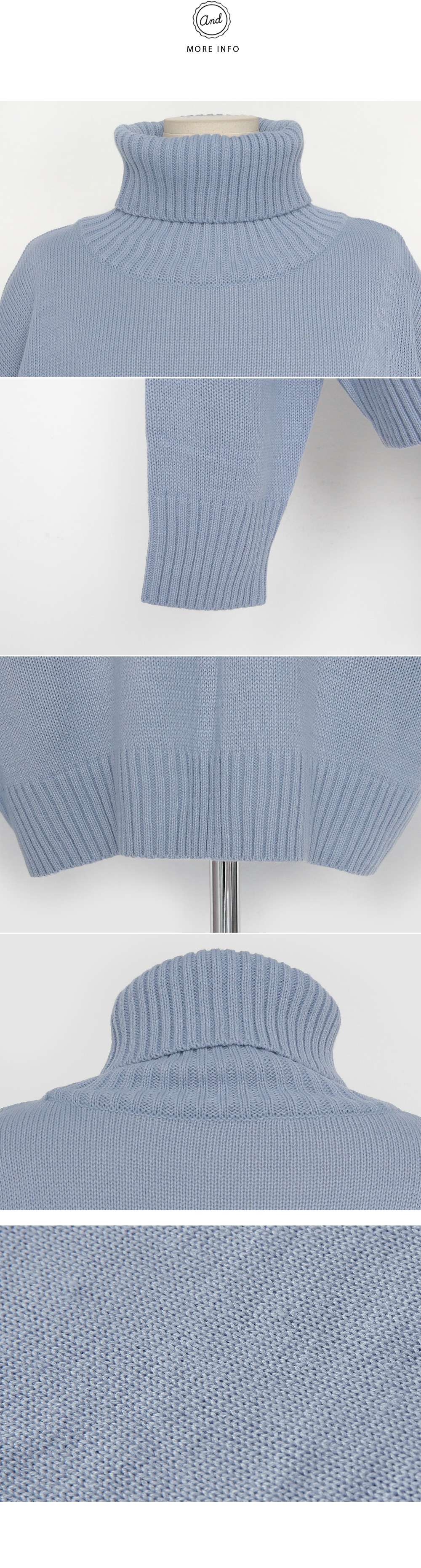 <font color=red><b>○雑誌掲載商品○</b></font>タートルネックビッグシルエットニットプルオーバー・全6色 | DHOLIC | 詳細画像7
